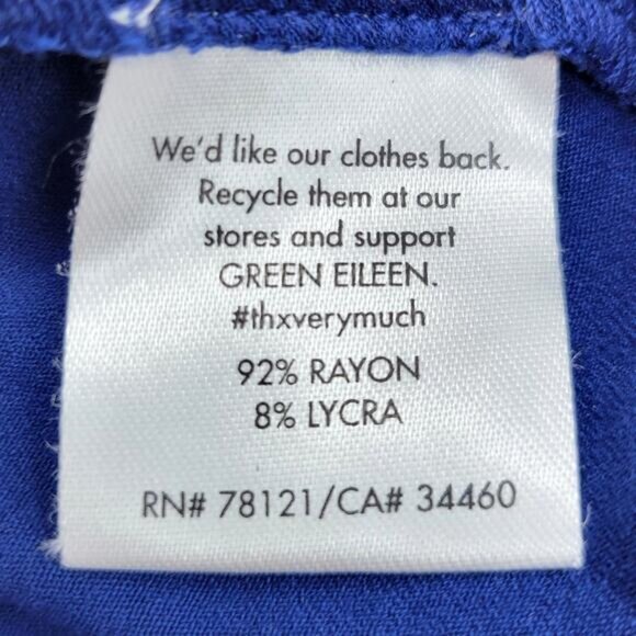 Eileen Fisher A-Line Dress Petite Large Blue - Picture 8 of 8